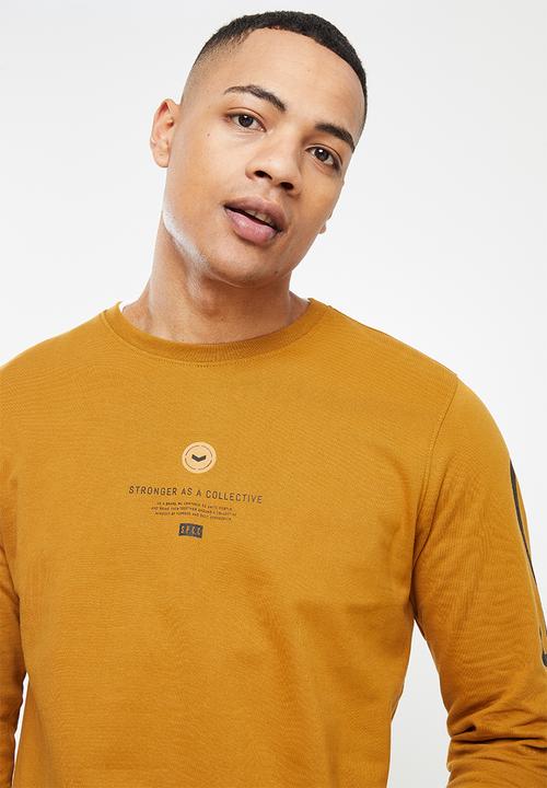 S.P.C.C - Haynes regular fit crew neck sweat  - tumeric