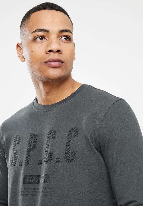 S.P.C.C - Rochell regular fit crew neck sweat  - charcoal
