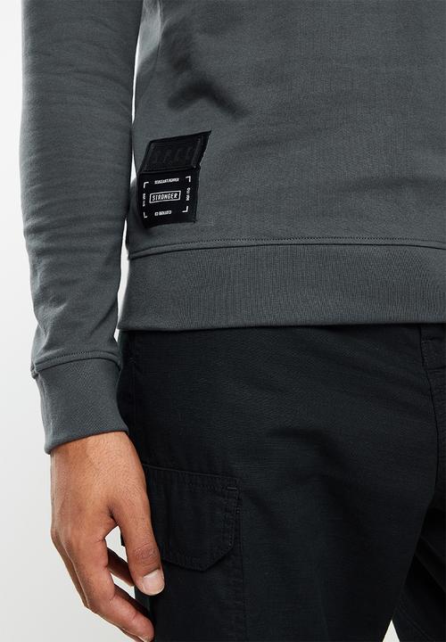 S.P.C.C - Rochell regular fit crew neck sweat  - charcoal