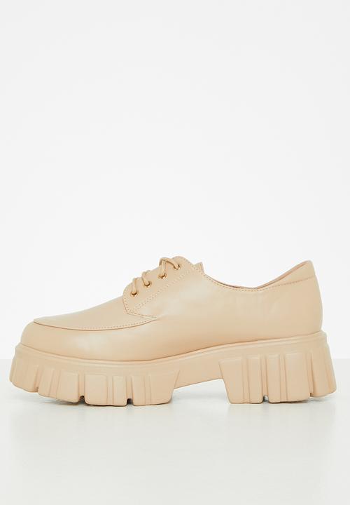 Seduction - Chunky lace up derby - neutral