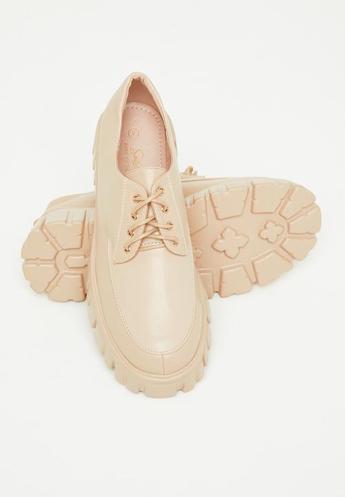 Seduction - Chunky lace up derby - neutral