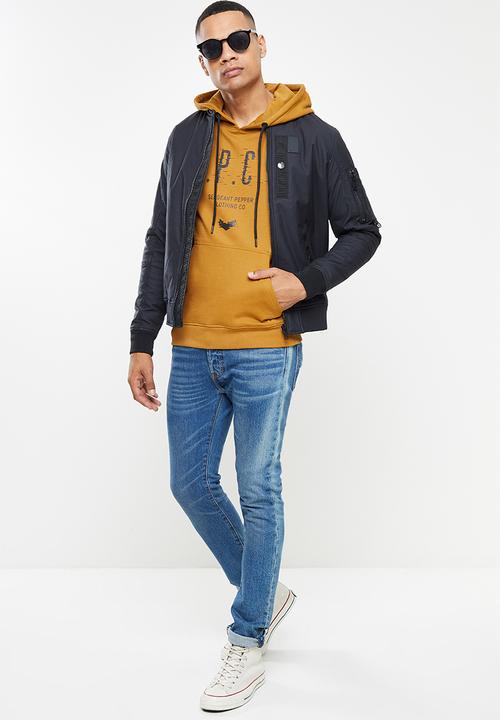 S.P.C.C - Nolan regular fit pullover hoodie  - tumeric