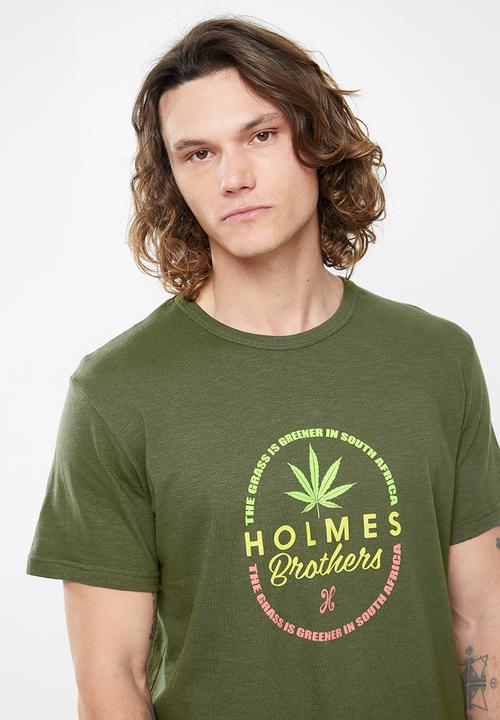 Holmes Bro's - Grass is greener t - olive slub