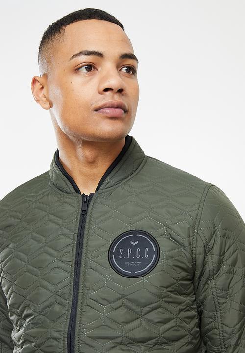 S.P.C.C - Quinn regular fit bomber jacket  - dark moss