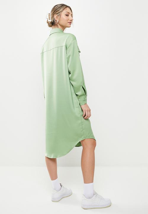 Daisy Street - Oversized shirt dress - green