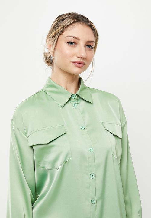Daisy Street - Oversized shirt dress - green