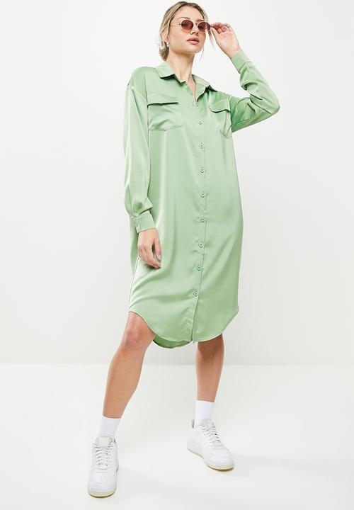 Daisy Street - Oversized shirt dress - green