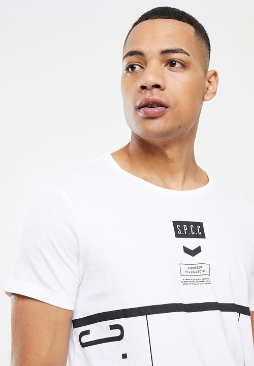 S.P.C.C - Fletcher regular fit straight hem tee  - optical white