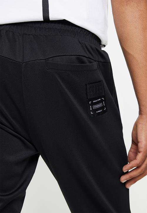 S.P.C.C - Corbin regular fit elasticated track pants  - black