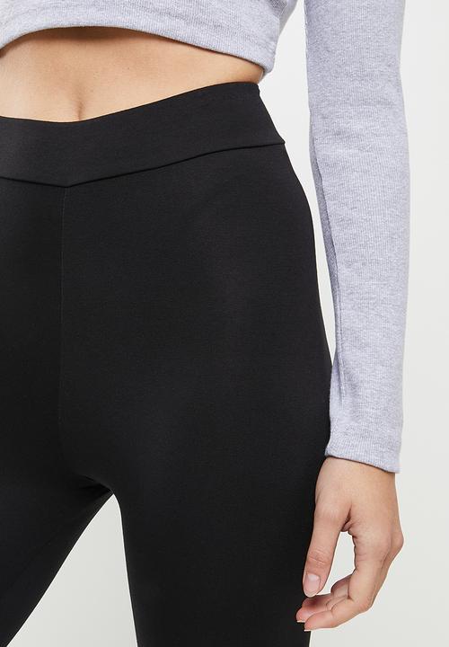 Missguided - 2 Pack high waisted leggings - black