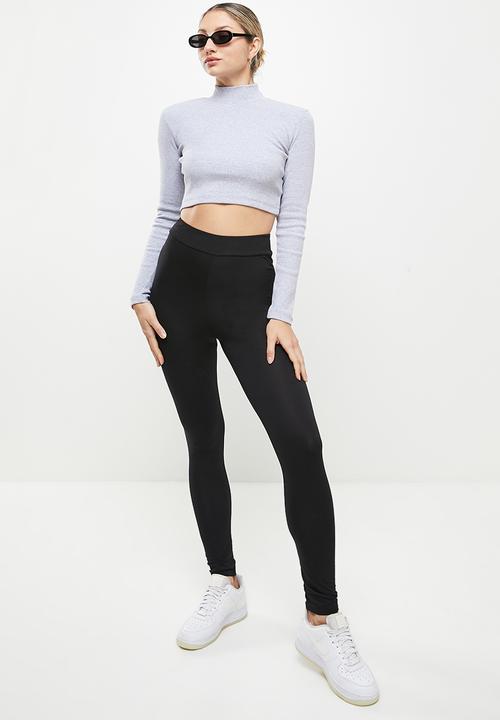 Missguided - 2 Pack high waisted leggings - black