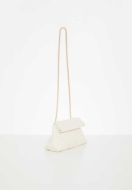 MANGO - Texture cross-body bag - white