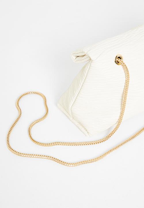 MANGO - Texture cross-body bag - white
