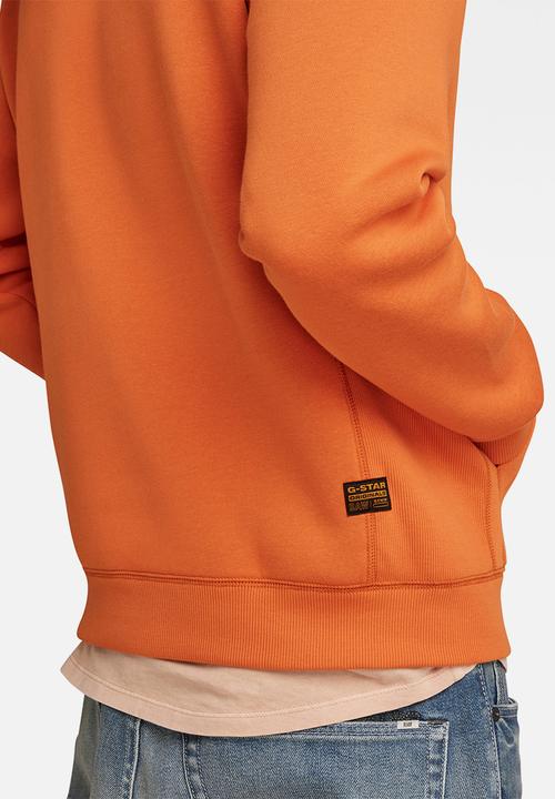 G-STAR - Premium core hood long sleeve - orange
