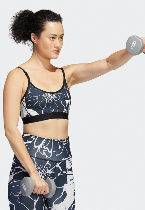 adidas Performance - Trn flower back strap bra - dash grey/black