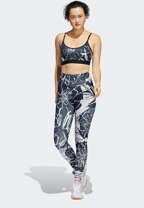 adidas Performance - Trn flower back strap bra - dash grey/black