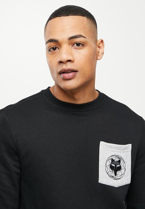 Fox - Relm crew fleece - black
