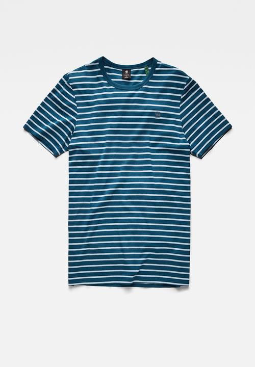 G-STAR - Stripe slim t - nitro & ash blue stripe