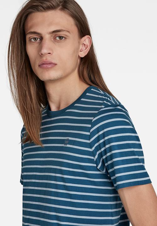 G-STAR - Stripe slim t - nitro & ash blue stripe