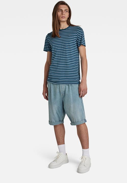 G-STAR - Stripe slim t - nitro & ash blue stripe