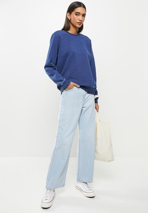 Superdry. - Vintage logo emb crew - navy 