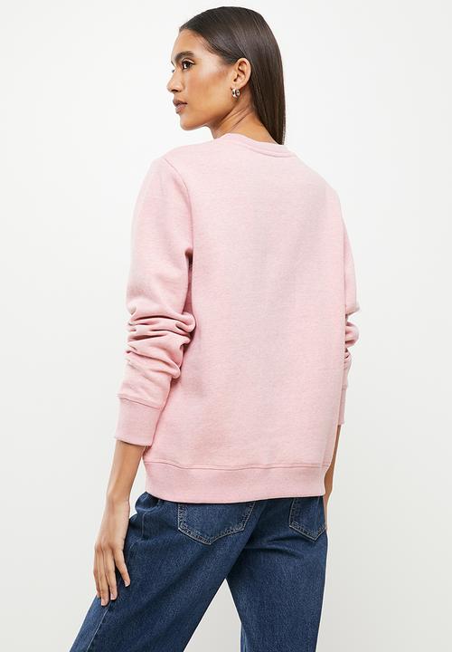Superdry. - Vintage logo emb crew - pink 