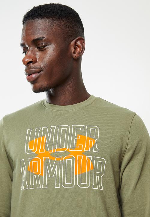 Under Armour - UA Rival Terry Logo Crew - light khaki