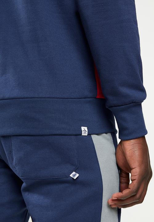 Original Penguin - Penguin colour block sweat - dark sapphire