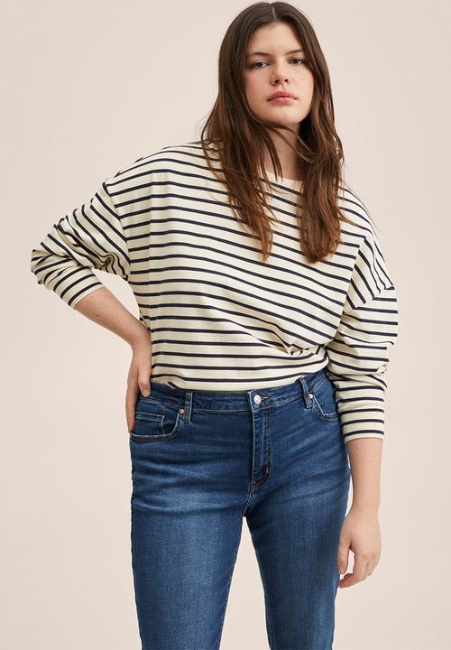 MANGO - Plus jeans isa - open blue