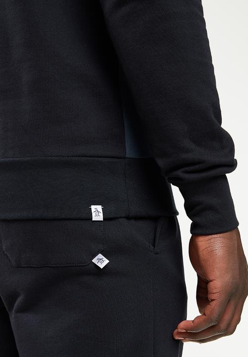 Original Penguin - Penguin colour block sweat -black