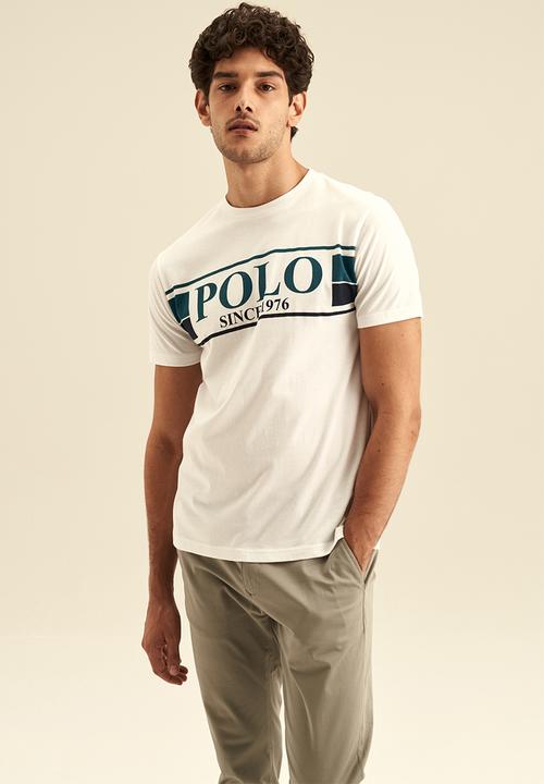 POLO - Box Print logo short sleeve Tee - White