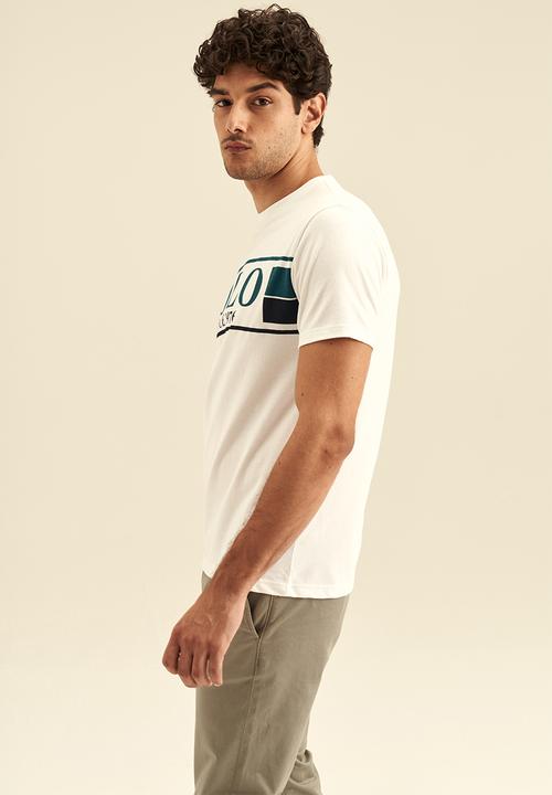 POLO - Box Print logo short sleeve Tee - White