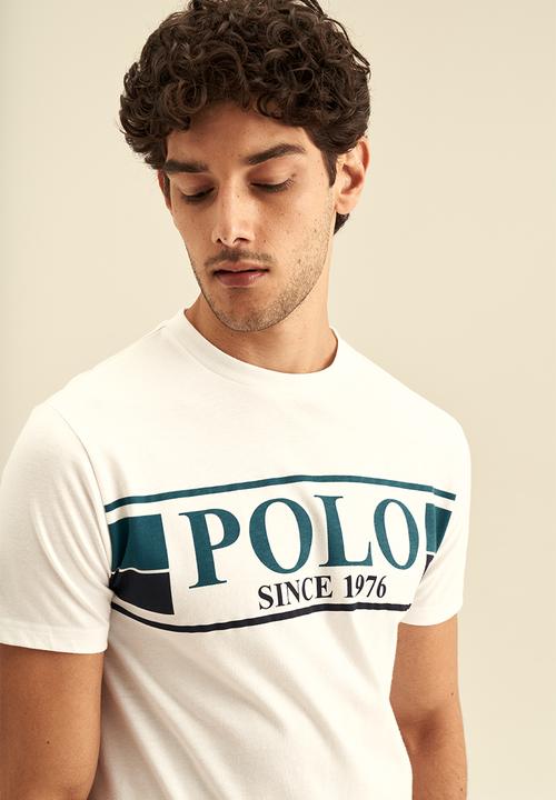 POLO - Box Print logo short sleeve Tee - White