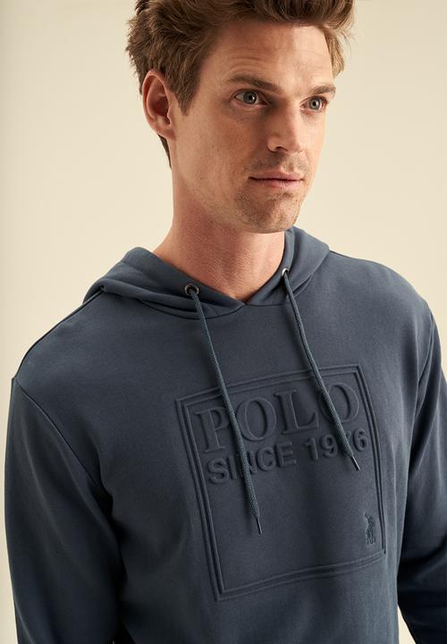 POLO - Hooded Embossed Sweatshirt - Blue