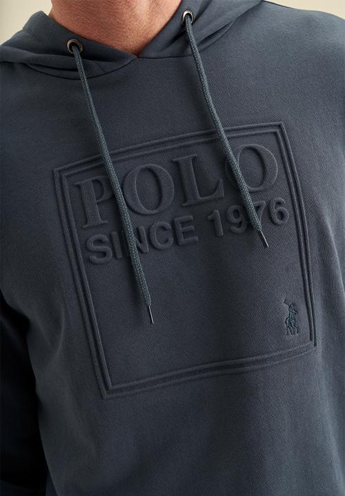 POLO - Hooded Embossed Sweatshirt - Blue