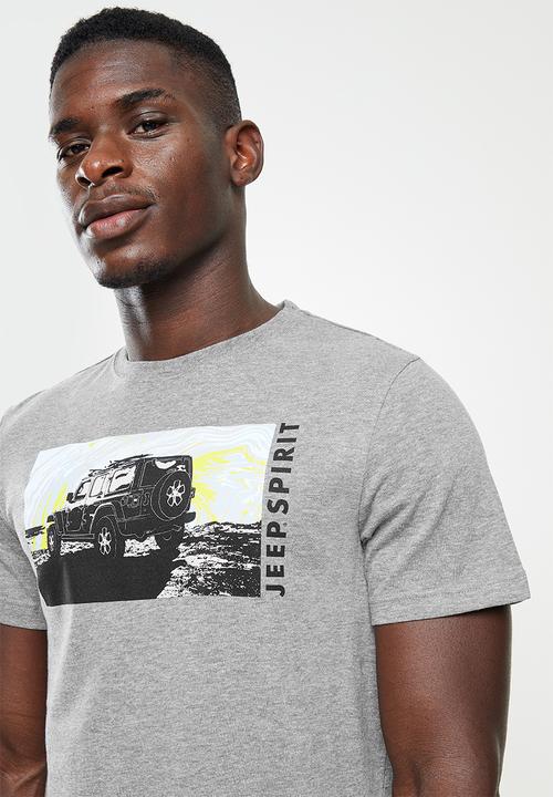 JEEP - Fashion graphics tee - grey 