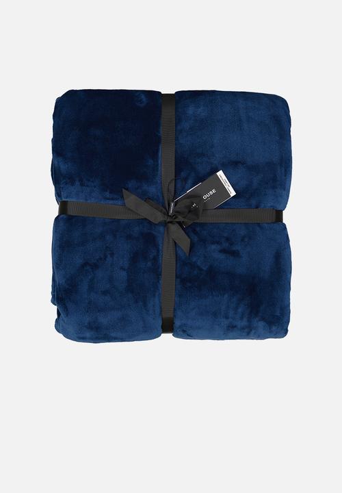 Linen House - Plush blanket - navy