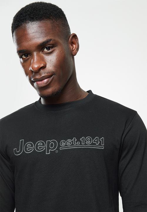 JEEP - Applique & embroidery app tee - black