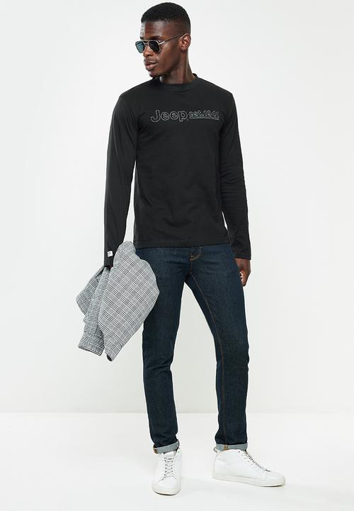 JEEP - Applique & embroidery app tee - black