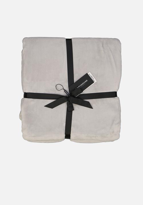 Linen House - Plush blanket - silver