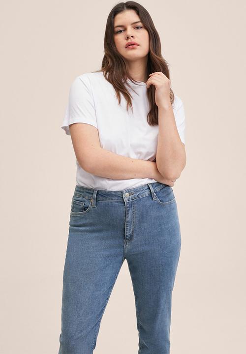 MANGO - Plus jeans anne - open blue 