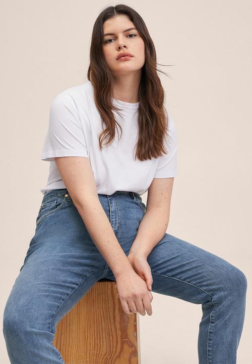 MANGO - Plus jeans anne - open blue 