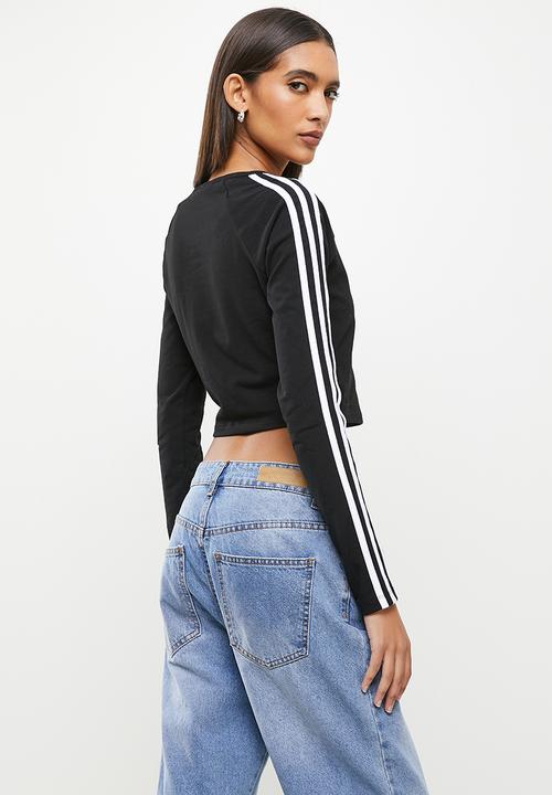 adidas Originals - Cropped long sleeve tee - black