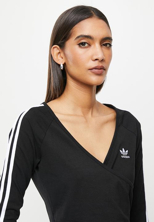 adidas Originals - Cropped long sleeve tee - black