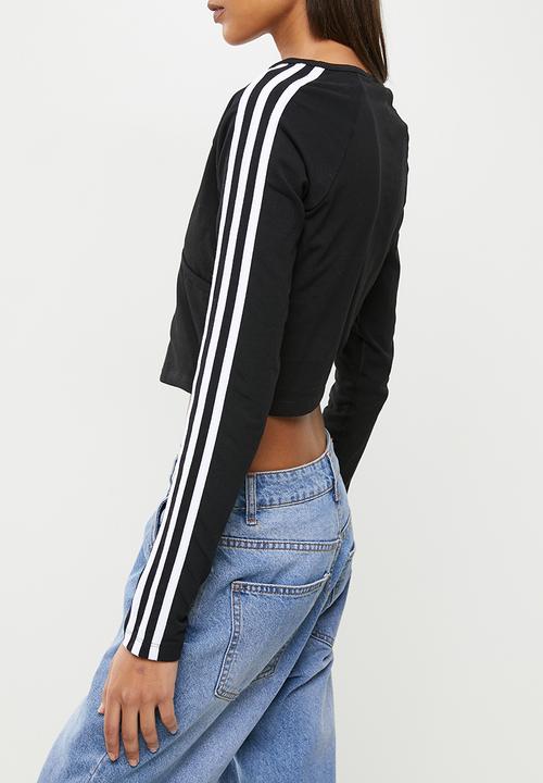 adidas Originals - Cropped long sleeve tee - black