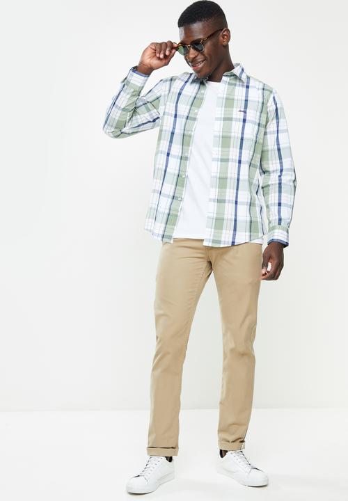 JEEP - Long sleeve check shirt-leaf-jeep - leaf jaspe