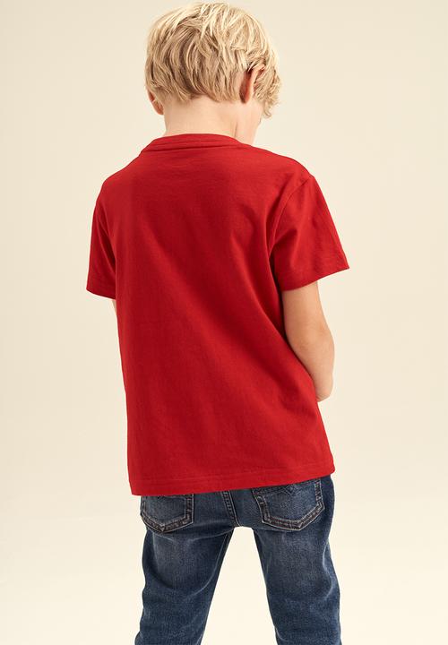 POLO - Boys printed short sleeve tee - red