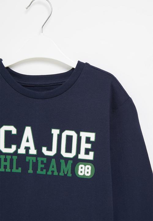Aca Joe - Aca joe embroidered cropped  tee - navy