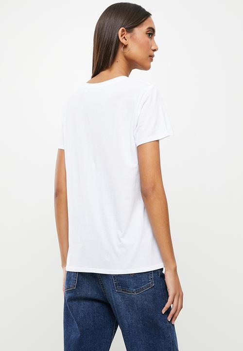 GUESS - Short sleeve dreaming easy tee - true white