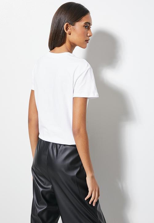 Superbalist - White face printed tee -  white